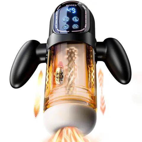 Vibrating Male Porn Dick Masturbator Sex Toys for Men Hands-Free Blowjob Machine Masturbators for Penis Training & Men Pleasure