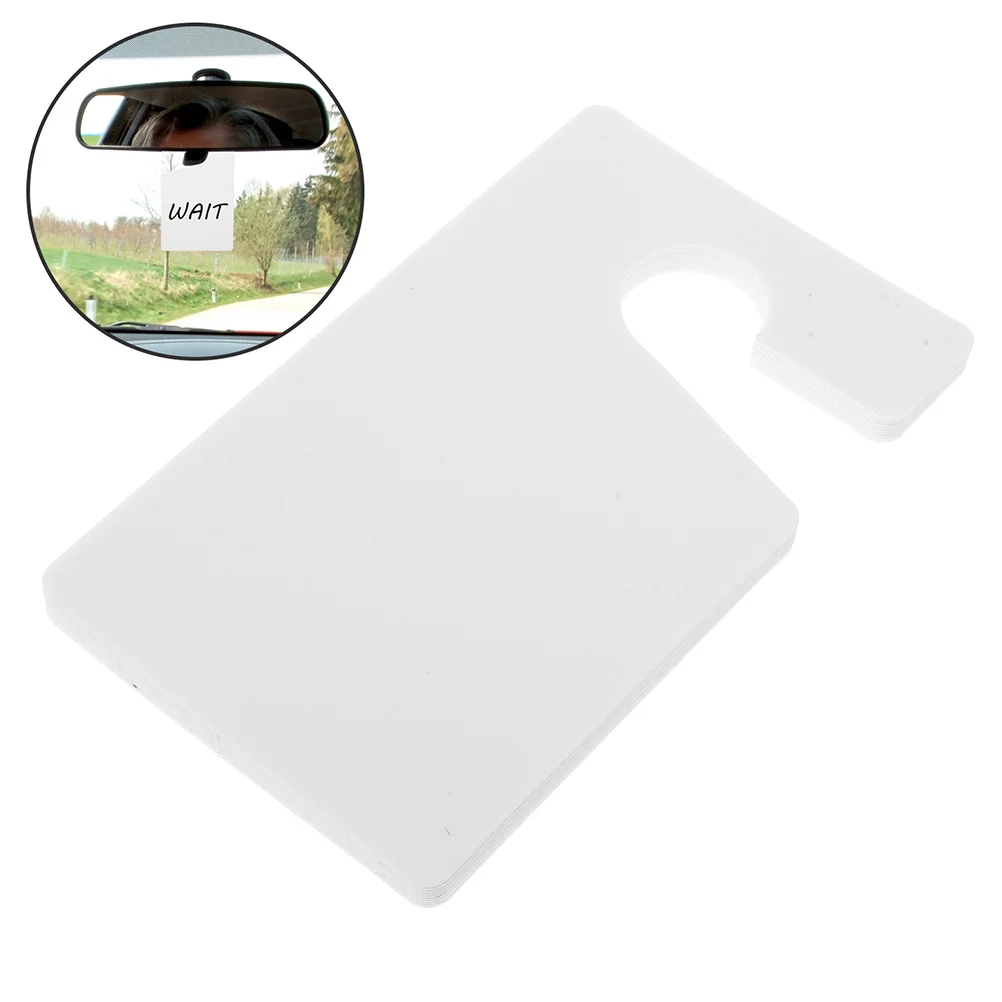 

15Pcs Blank Parking Permit Tags Weather Resistant DIY Car Rearview Mirror Hanging Temporary Parking Pass Office Maintenance