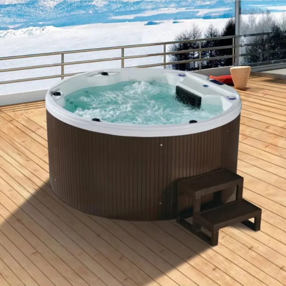 4 People White Color Acrylic Outdoor Luxury Swimming Spa Pool Massage Hot Tub