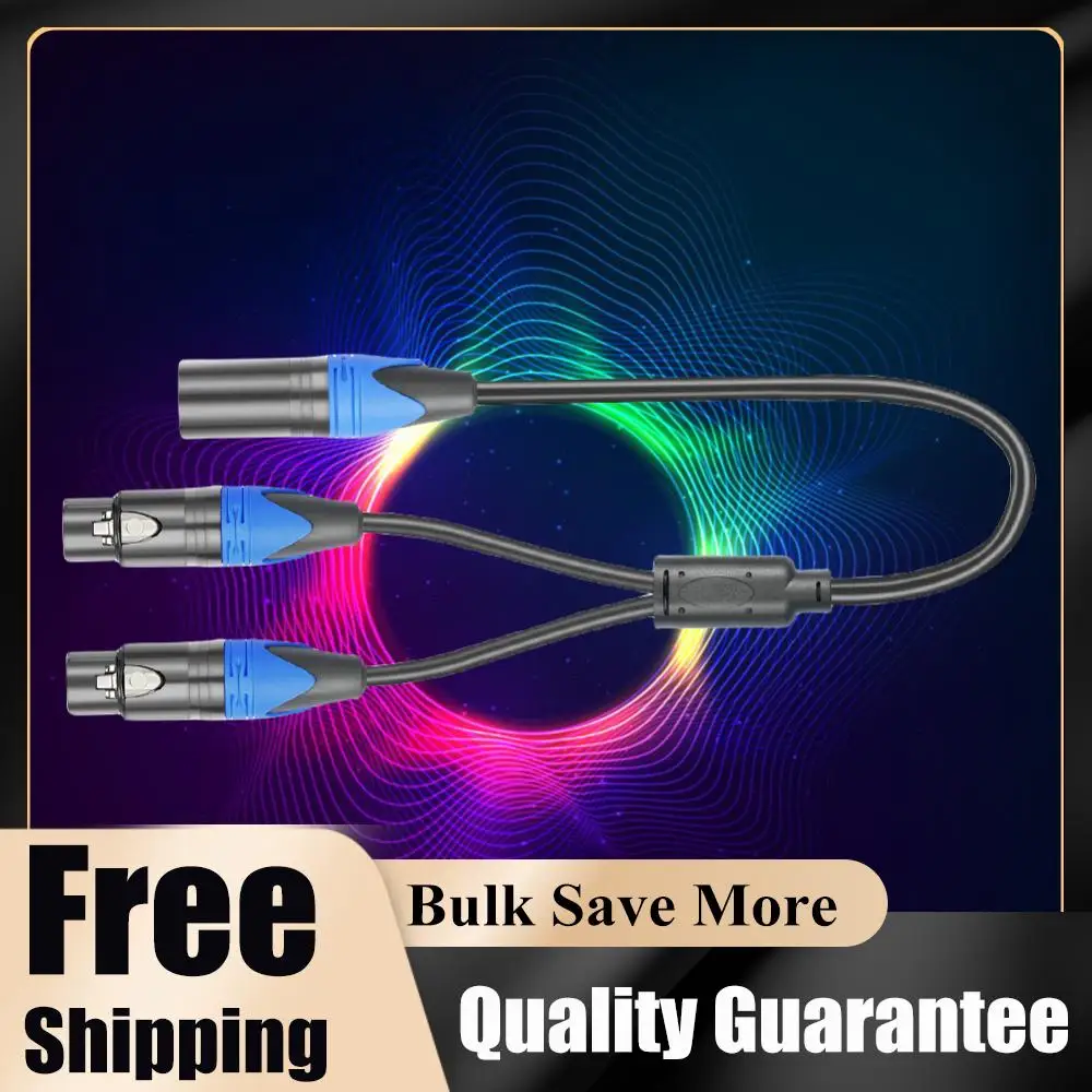 50cm XLR Splitter Cable XLR Female To Dual XLR Male Y Splitter Mic Cable Microphone Splitter Cord for Amplifier Mixer