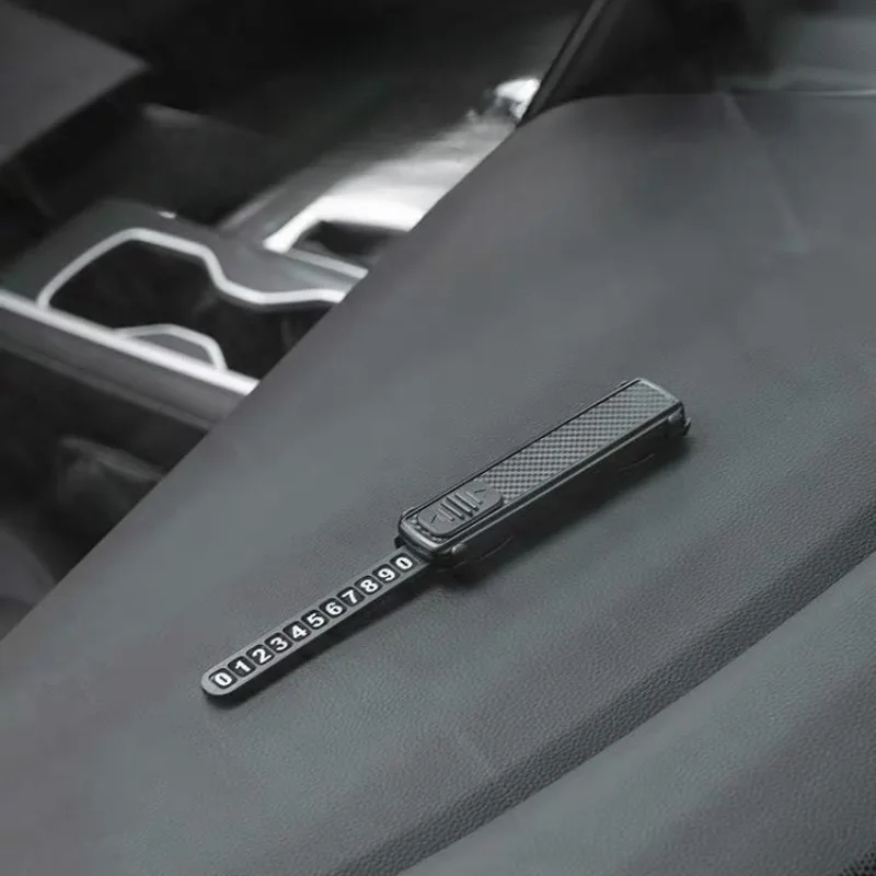High‑Quality Retractable Parking Plate – Concealable Car Interior Accessory