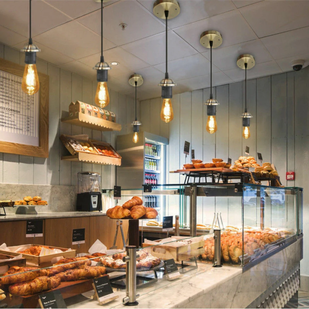 Home Decor Incandescent Vintage Bulb Holder Pendant Light Lamp Base E27 Socket