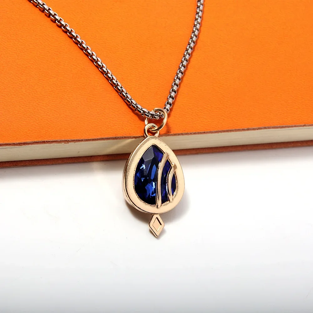 

Brdwn Game Genshin Cosplay Modèle Collier, Pendentif Porte-clés, Unisexe, Focalors, Furina