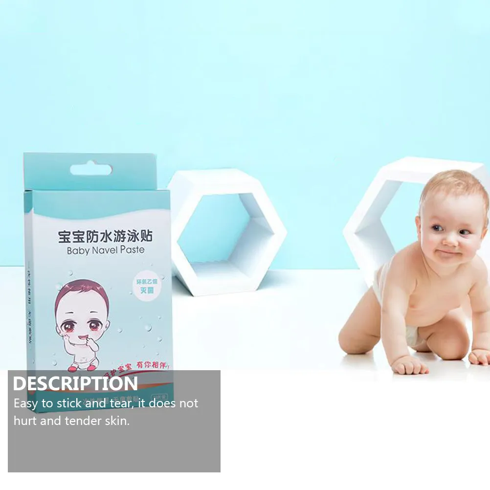 

2 упаковки наклеек для пупка младенцев: водонепроницаемые, дышащие, безопасные, полезные, простые в использовании для плавания младенцев