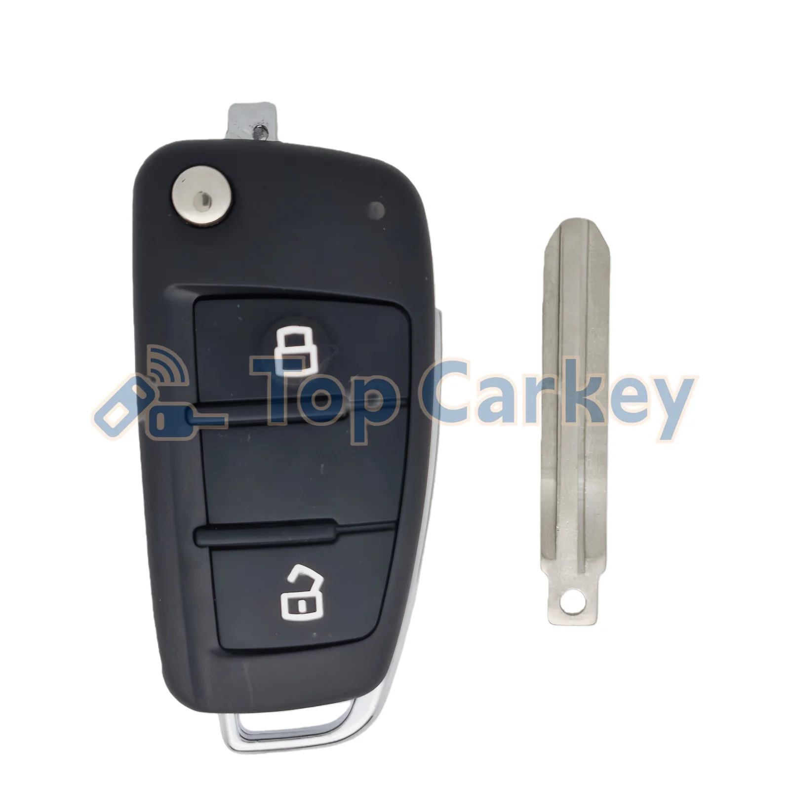 TopCarkey Original Flip Remote Key 2 Buttons ID46 Chip 433MHz ASK FSK for ISUZU D-MAX DMAX Lingtuo Pickup ISUZU MU-X MUX