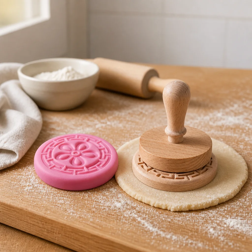 Factory 7.5 cm Beech Wood Stamp Baking Bread Pastry Tools Cake