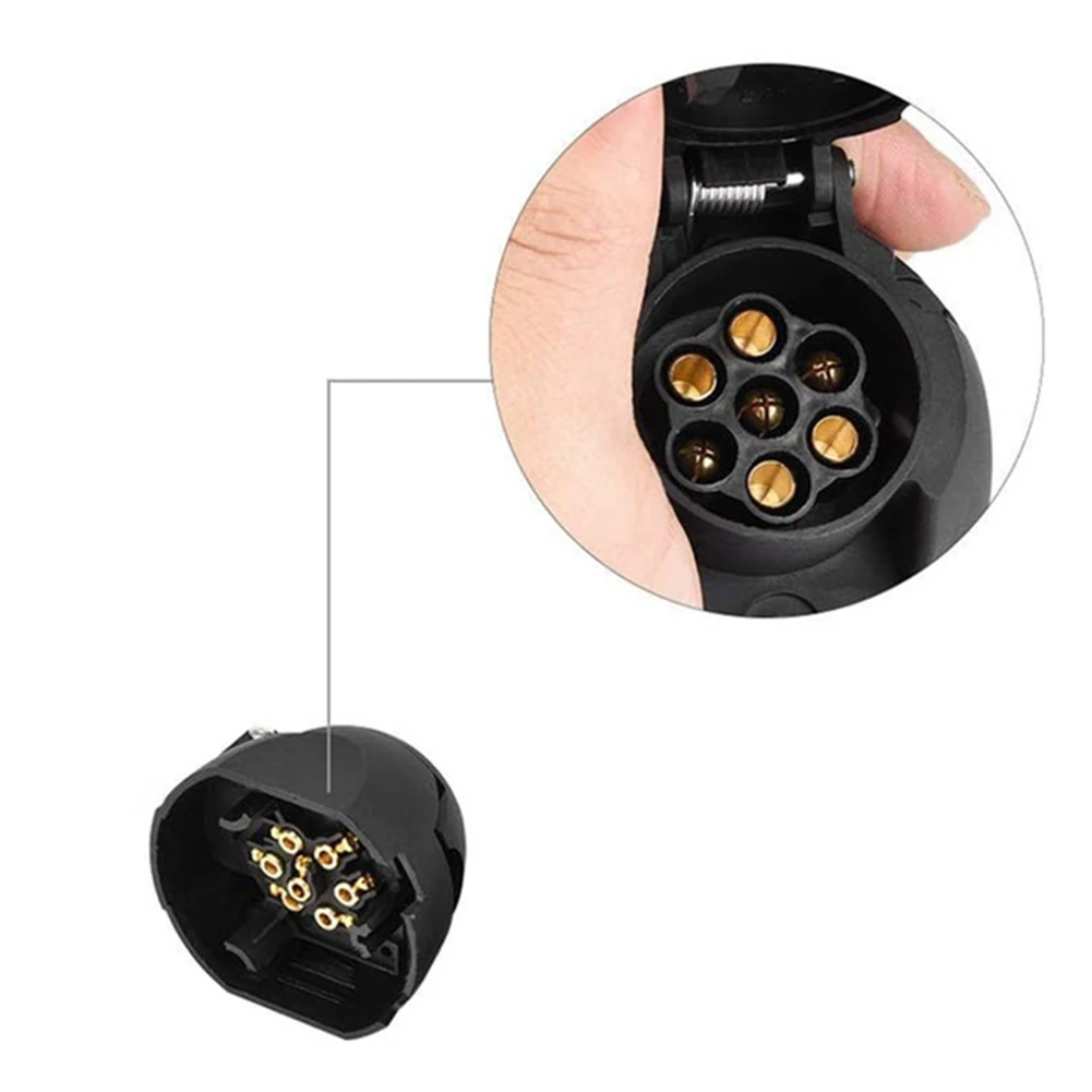 

Разъем для панели питания, встраиваемый, для автомобиля, прицепа, фургона, 7-контактный адаптер, 12В постоянного тока