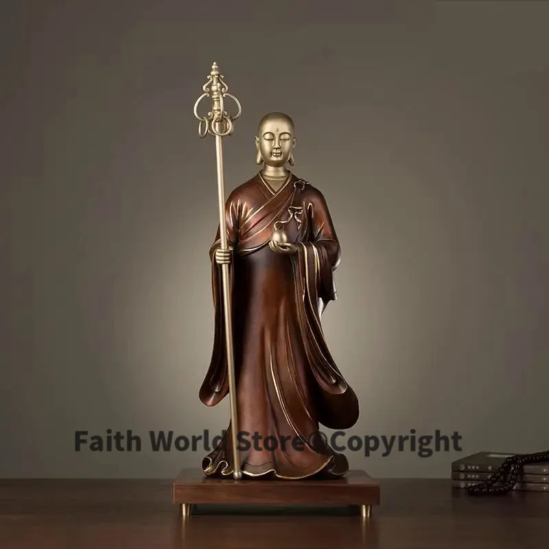 

large 2025 Greco-Buddhist Family Protector home temple Porch Decorative Upscale Buddha statue ksitigarbha DI ZANG WANG God