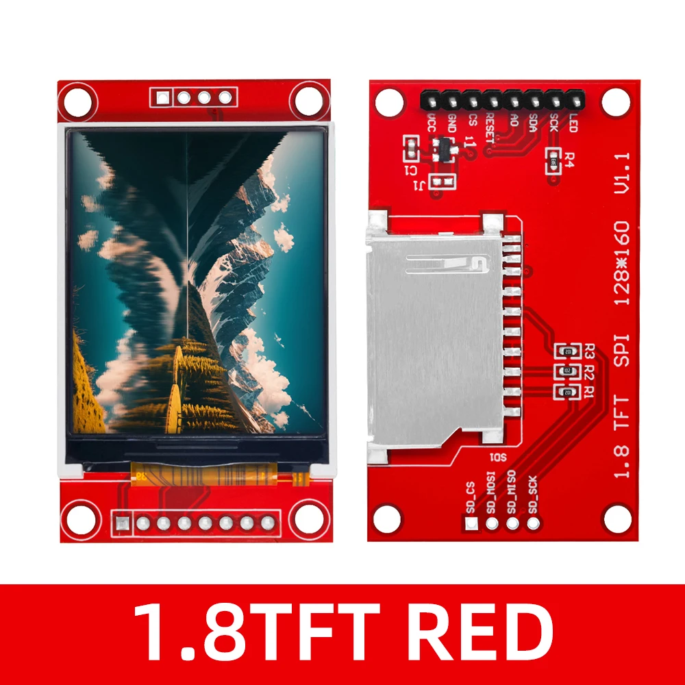 1.8-Inch TFT LCD Display Module: 128×160 Resolution, 16BIT RGB, SPI Interface (ST7735/ST7735S Driver) for Arduino