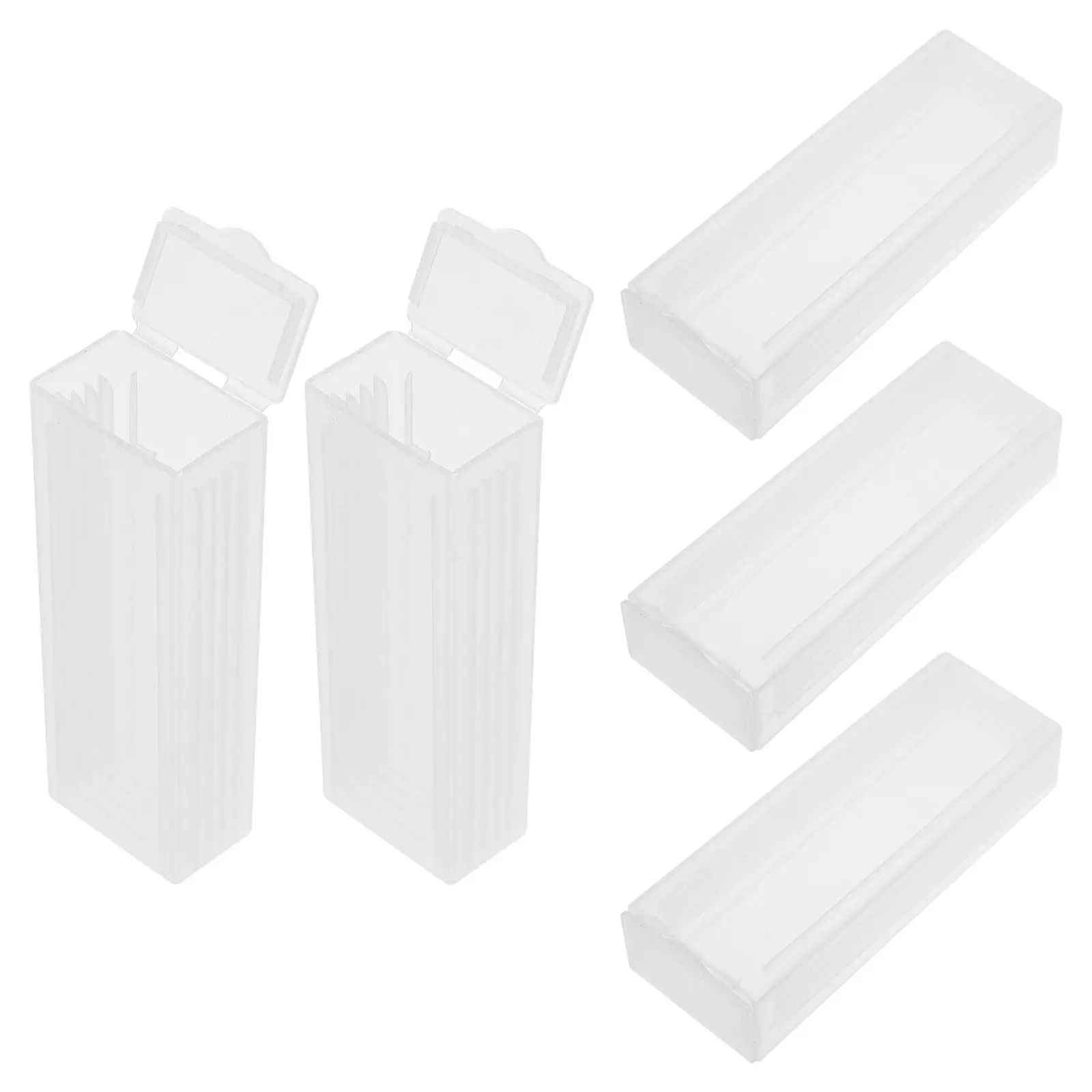

5Pcs Slide Storage Box Pathology Lab Use ABS Plastic Slide Case for Microscope Slides Slotted Separation Channels Quick Clean