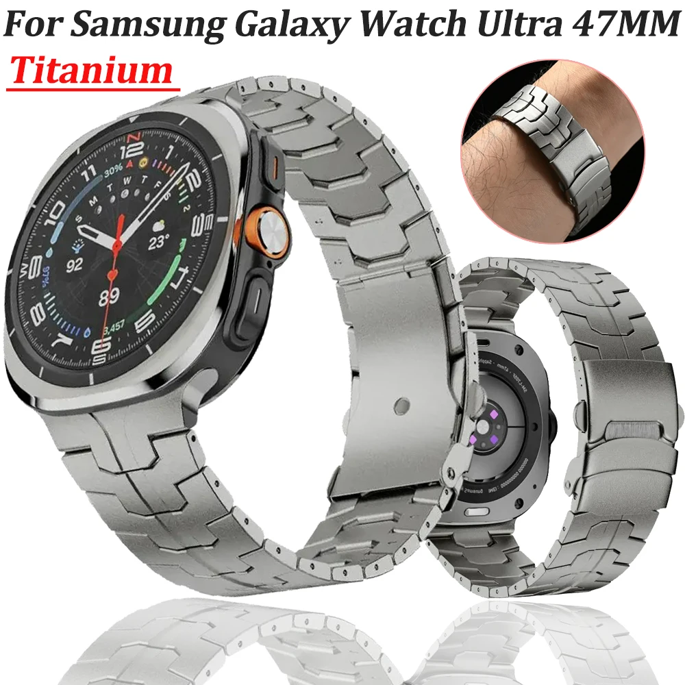 

Metal Titanium Strap for Samsung Galaxy Watch Ultra 47mm Original Replaceable Bracelet Accessories for Galaxy Watch 8 Ultra Band