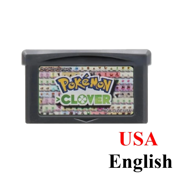 Pokémon GBA Spielkassette FireRed LeafGreen Ruby Sapphire Emerald Snakewood Clover für GBA SP Retro-RPG-Spielesammlung Geschenk