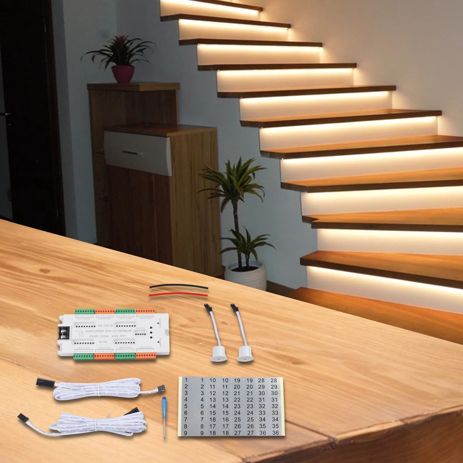 32 Channel Led Controller LED Motion Sensor Light Power-off Operation Required Brightness Level Selection Indoor Use Only