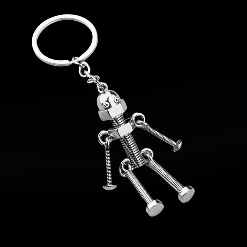 Funny Robot Key Chains House Creative Screw Key Holder for Keys  Skull Keychain Men