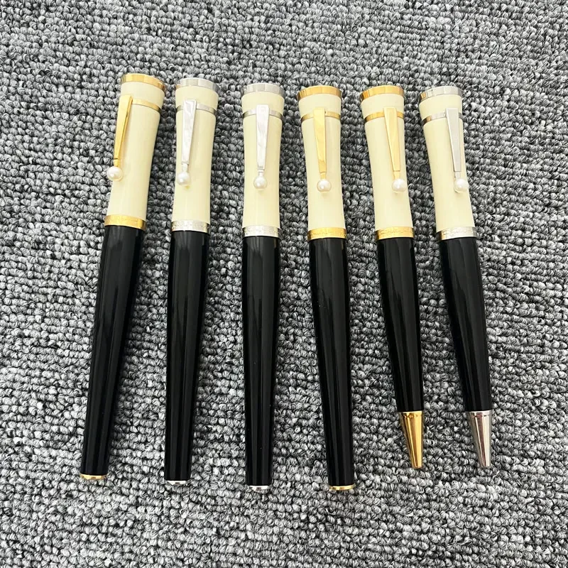 

Limited Edition Mb Silver Gold Clip Greta Garbo Resin Metal Fountain Fashion Ballpoint Rollerball Pens Writing Stationery