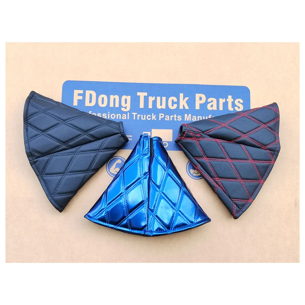 FDONG Dust Cover Matte Black + Red Line /Mirror Pearl Blue for General Trucks