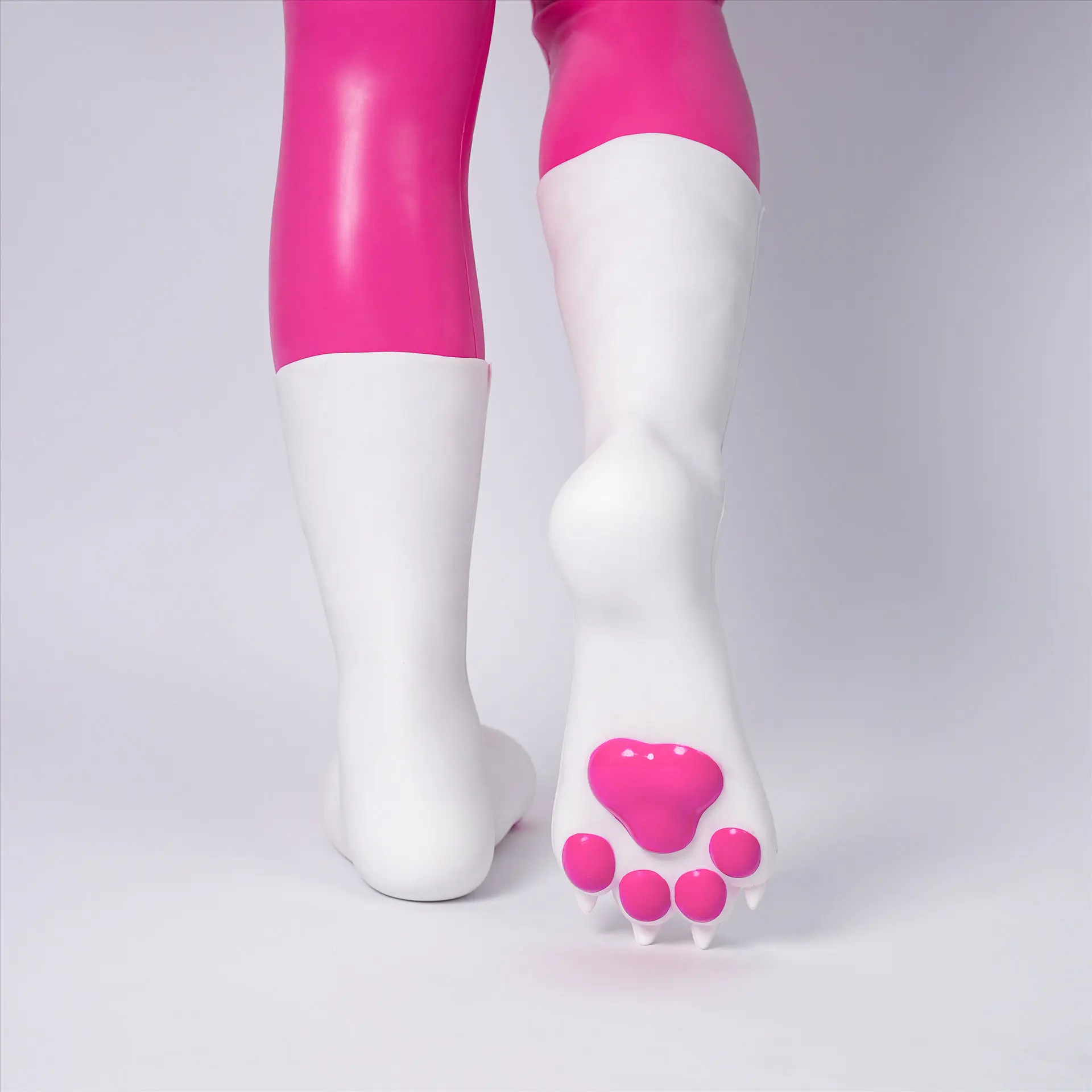 Feturax Silicone Furry Cat Feet for Cosplay Costumes Kitten Paw with Colorful Pads A Pair of Mittens