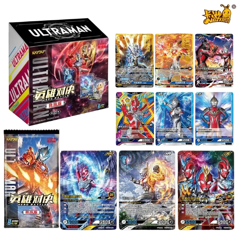 KAYOU Ultraman Hero Battle Competitive Edition Wave 10 Booster Box TCG Trading Flash Cards Zero Taiga Rare Collectible Blind Box