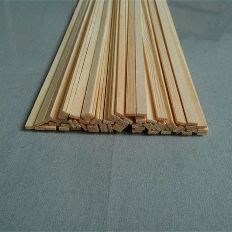 Custom Natural Siberian Pine Larch Wood Strips Slats 10 Pieces, 1mm to 25mm Thick, Widths 2mm to 25mm, for Furniture Woodworking