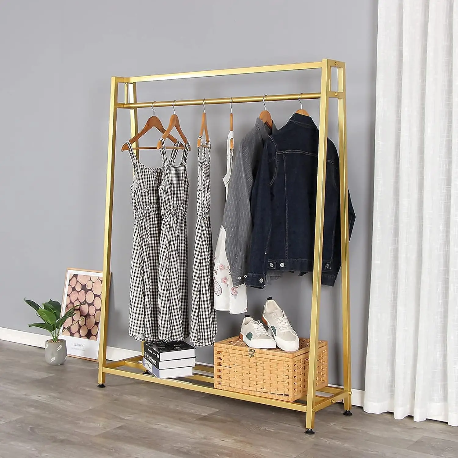 

Clothing Garment Rack Metal Cloth Hanger Rack Stand Clothes Drying Rack for Hanging Clothes, Clothing Racks for