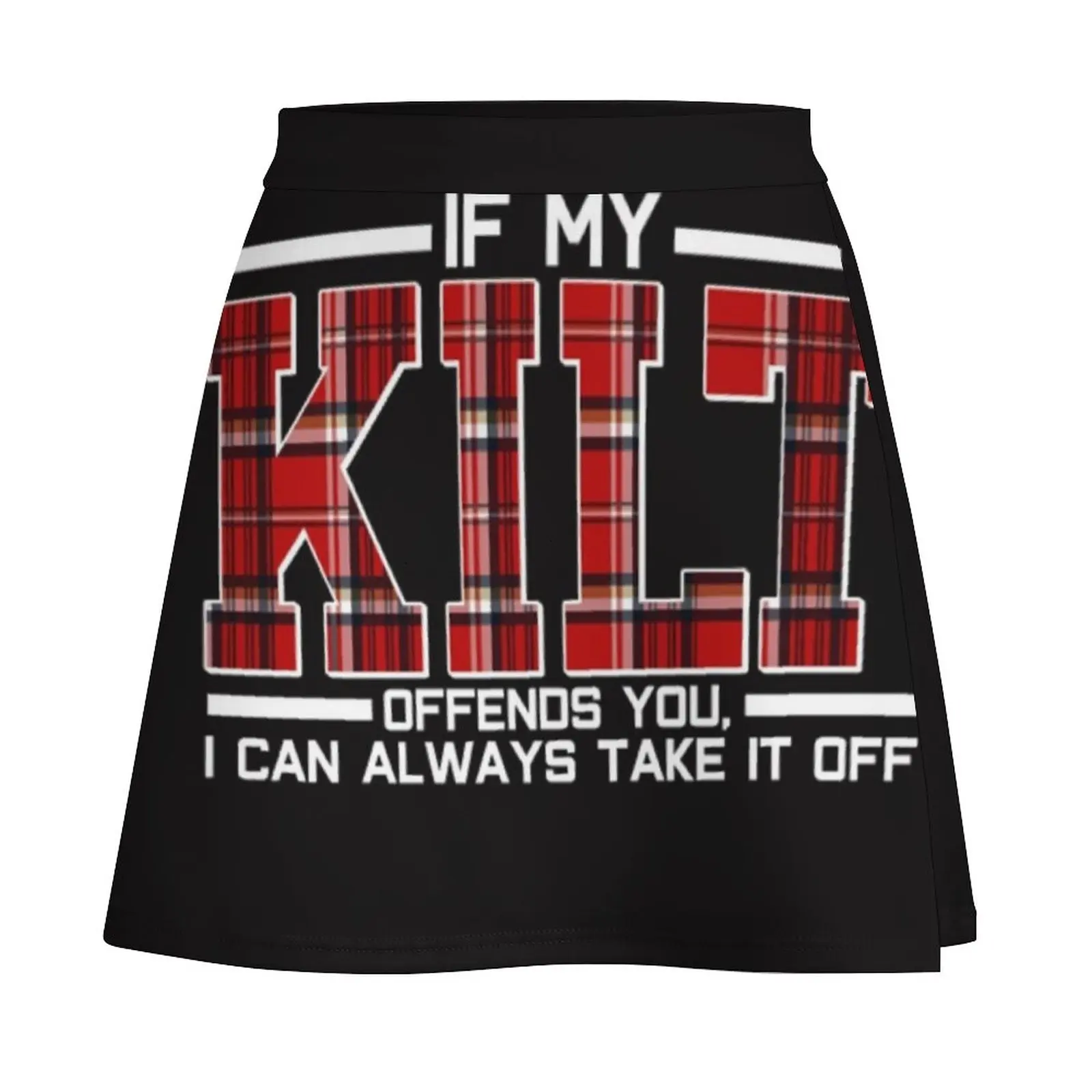 My kilt offends you take it off tartan day Mini Skirt sexy skirt Women\'s skirts women clothing 2023 new arrivals