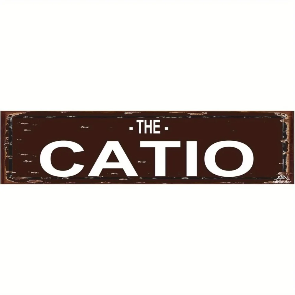 Divertida Placa de Jardín de Aluminio Vintage para Amantes de los Gatos, Plana en 2D, Preperforada, Fácil de Montar, Letrero de Pared Humorístico para Interiores y Exteriores