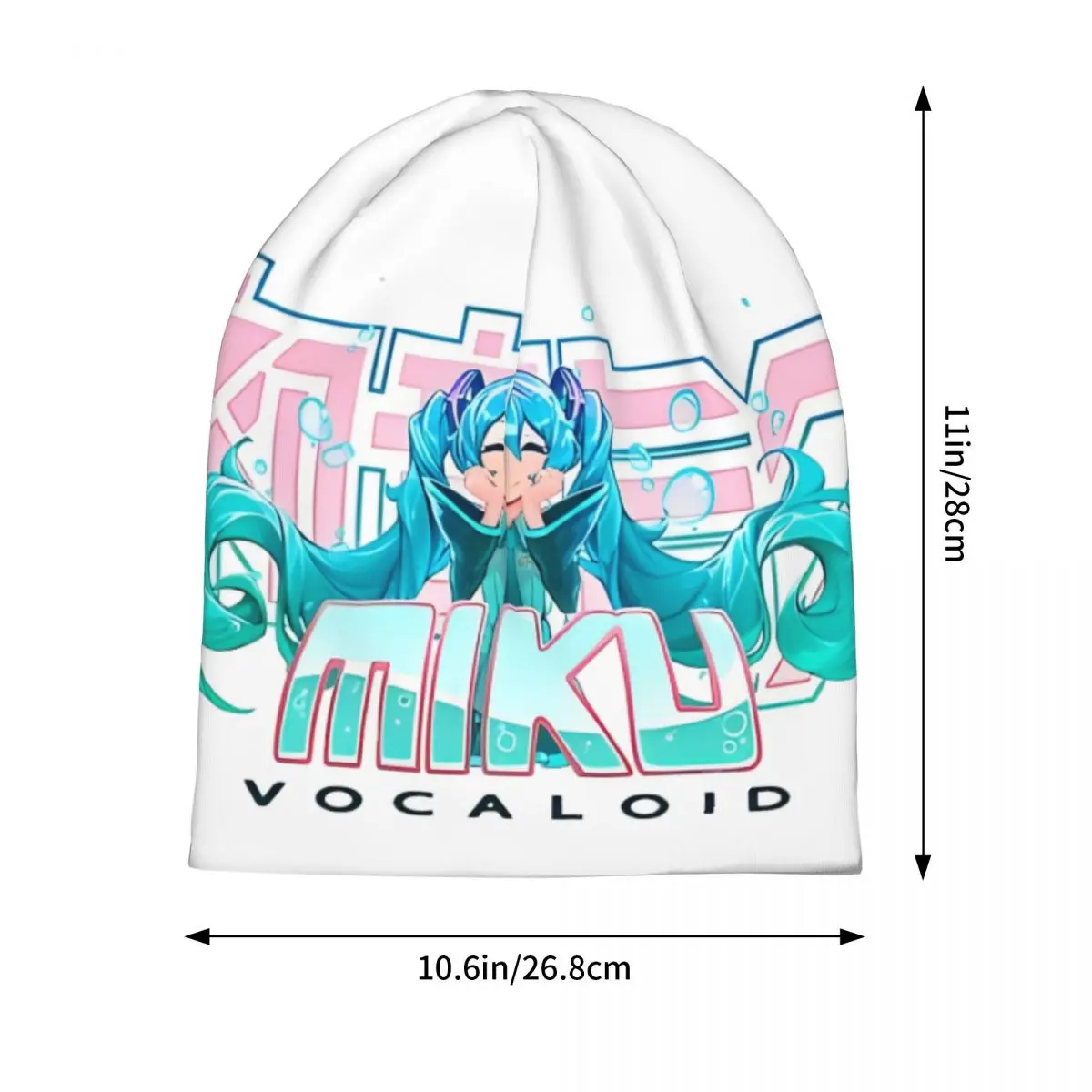 Hatsune Miku Chemo Beanie Pria Wanita Pakaian Musim Dingin Topi Skullies Topi Rajut