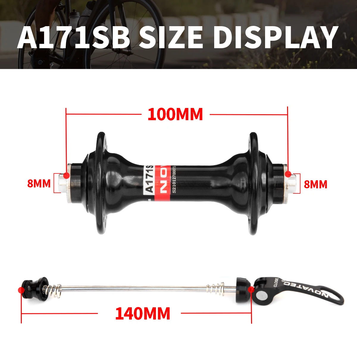 Novatec Road Bike Hub with Quick Release, 11V Speed Cube, Freehub Cassette, Rim Hub, 20/24 Holes