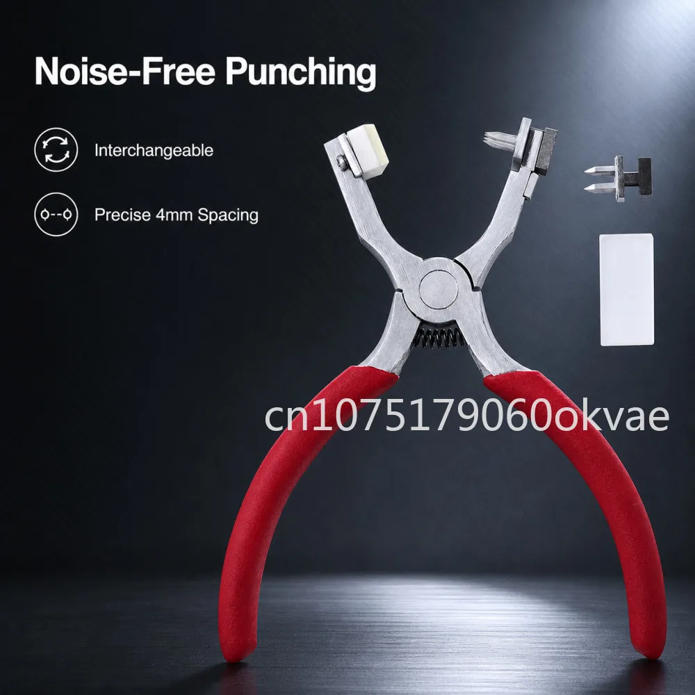 Silent Leather Stitching Pliers 4mm 2/4 Prong Diamond Chisel DIY Leather Craft Tool Hand Punching Hole Leatherworking Accessory