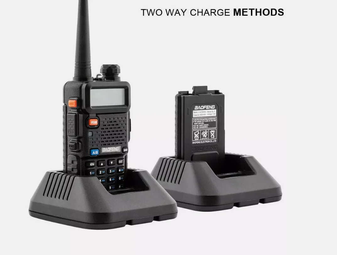 Baofeng UV-5R Versión legal mejorada Walkie Talkies de doble banda Radio bidireccional