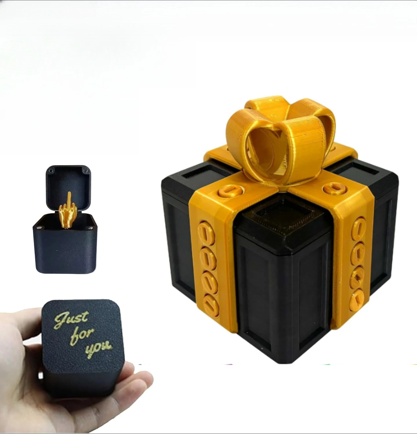 الإصبع الأوسط في صندوق، هدايا الكمامة عيد الميلاد، هدايا مضحكة، هدايا الفيل الأبيض للبالغين، هدايا ملتعبة للرجال