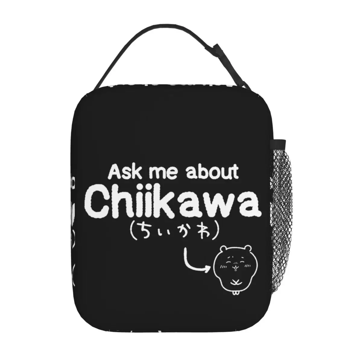 Ask Me About Chiikawa Insulated Lunch Bag Leakproof Lunch Container Thermal Bag Lunch Box Tote School Picnic Bento Pouch