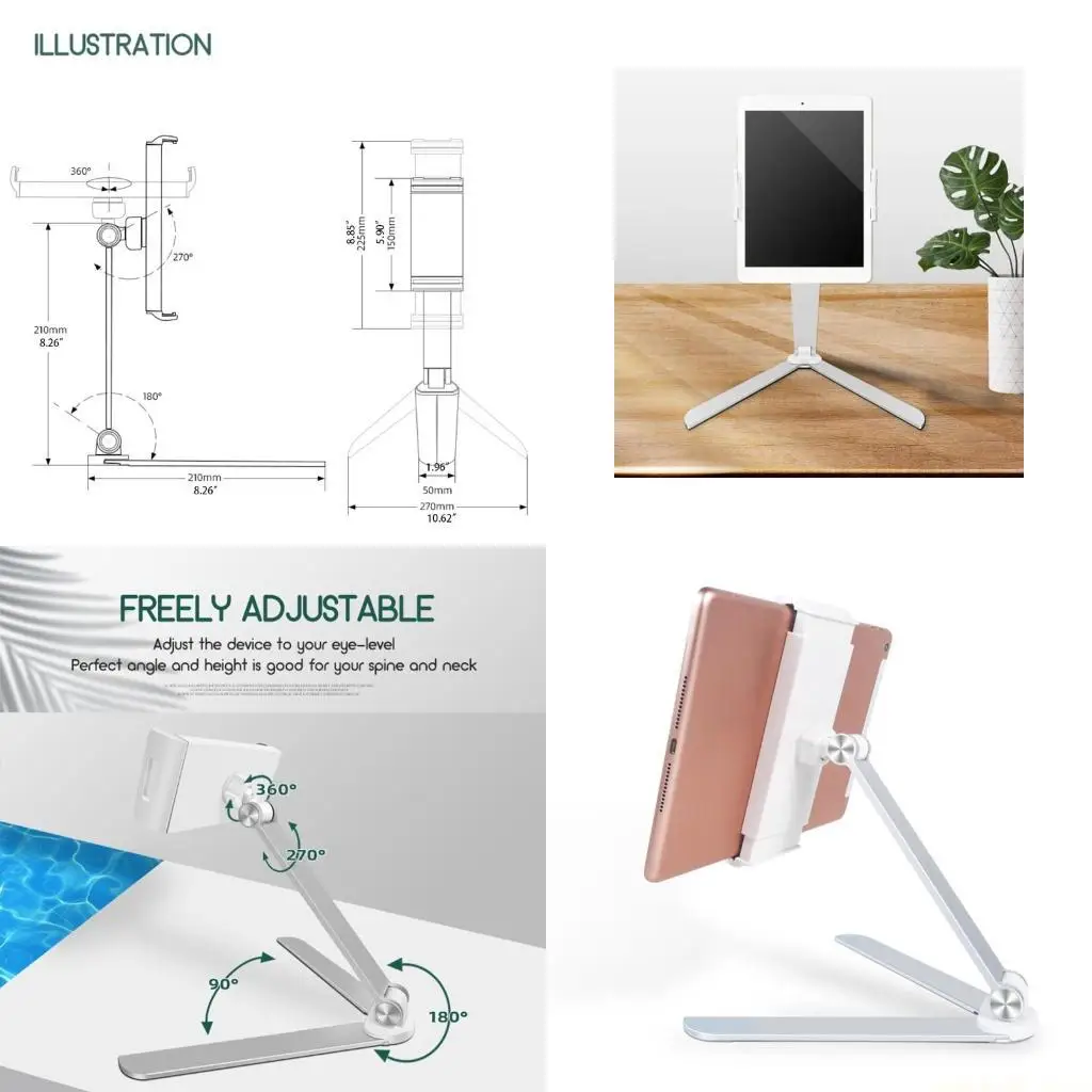 

Universal Adjustable Rotating Folding Support Base Phone Holder Wall-mounted Tablet Support Durable Foldable Cell Phone