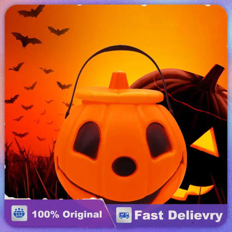 

Glowing Jack-O-Lantern Halloween Decorations Orange LED Plastic Lanterns Low Power Eco Friendly Yard Porch Garden Party