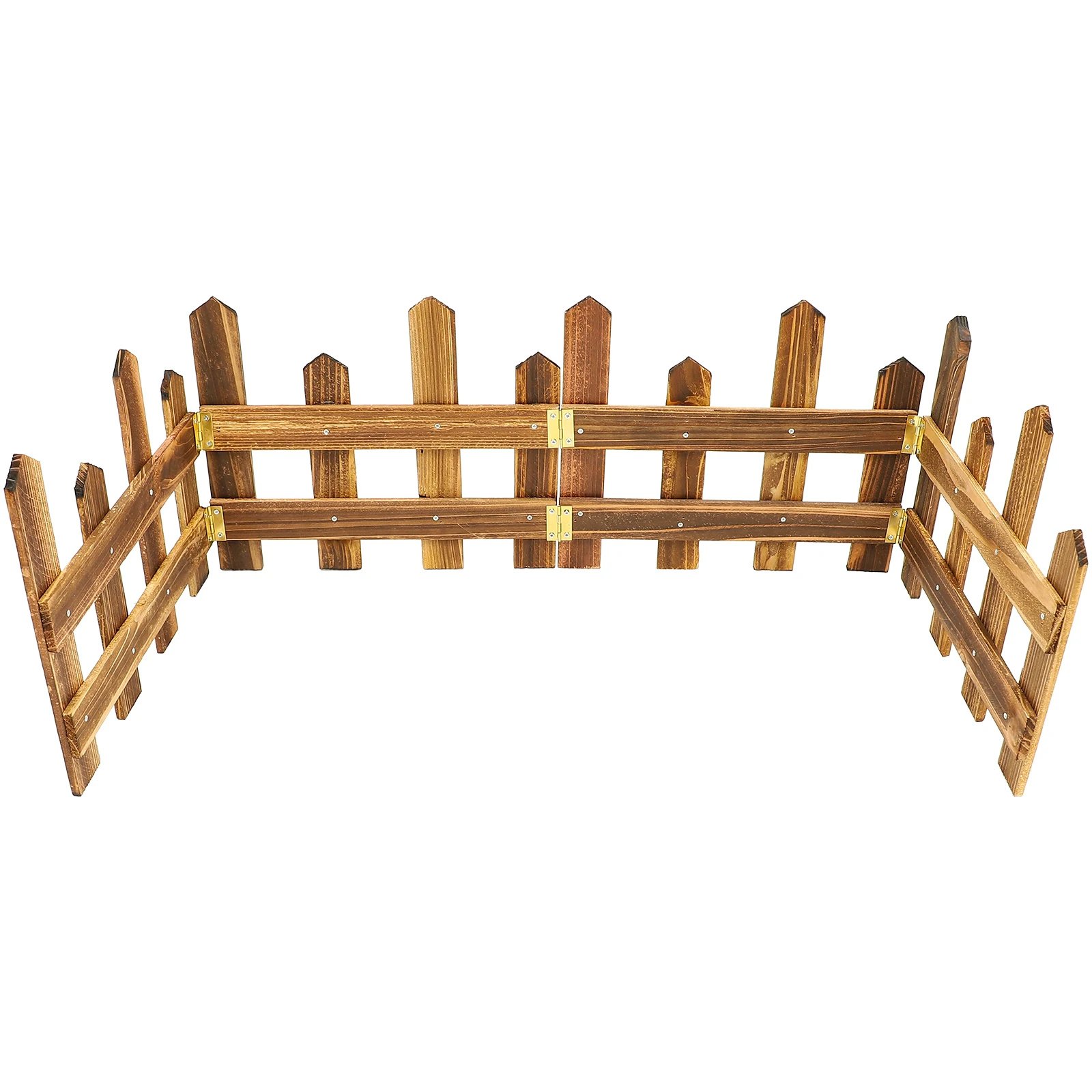 

Carbonized Wood Outdoor 6Ft Garden Decorative Yard Barrier Anti-Corrosive Landscape Balcony Durable Vegetable Fence Courtyard