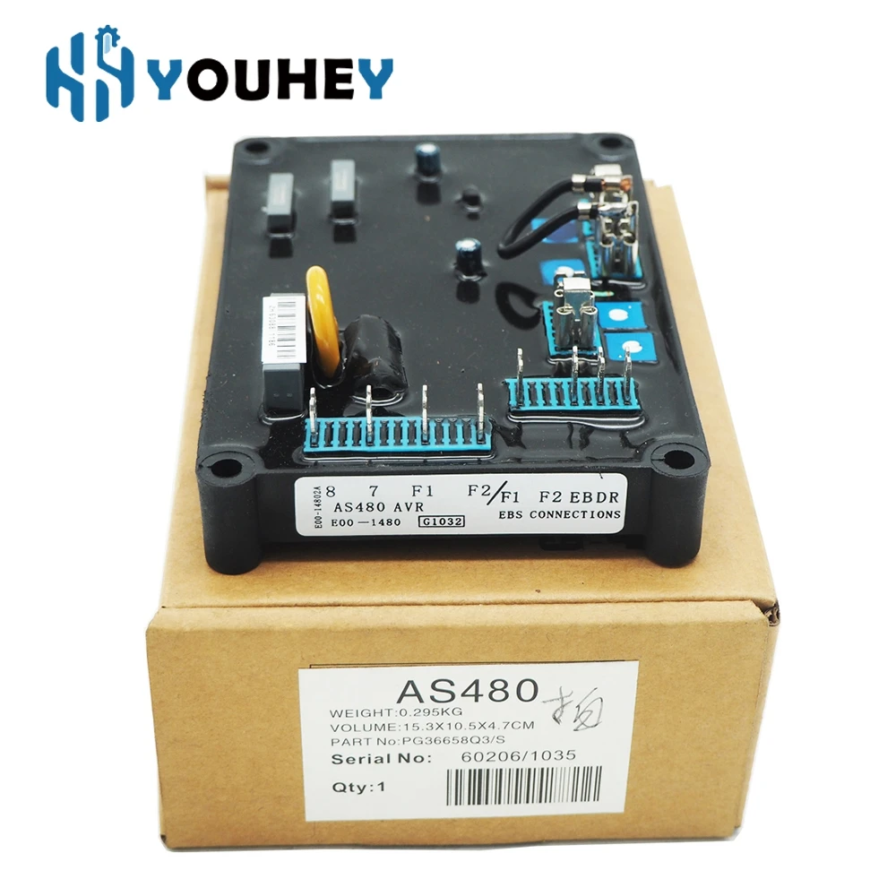 AS480 AVR Genuine Regulator Stamford 200kw Three Phase Power Generator Parts For Stamford Generator Module Diesel Genset Part