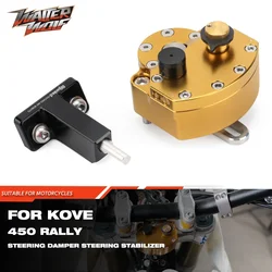 Motorcycle Steering Damper Stabilizer Clamp Adjustable For KOVE 450 Rally 2023-2024 Accessories Shock Absorber Kit Bracket