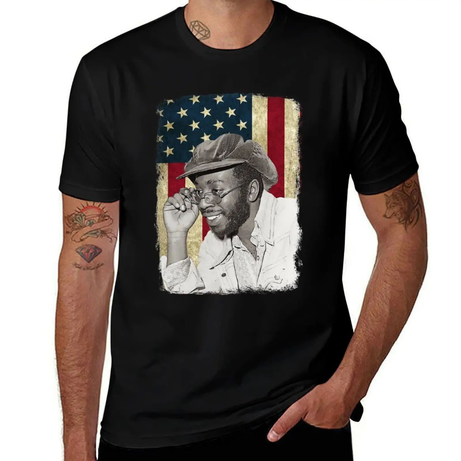 Vintage American Curtis Flag Mayfield Legend T-Shirt sublime customs summer tops mens vintage t shirts