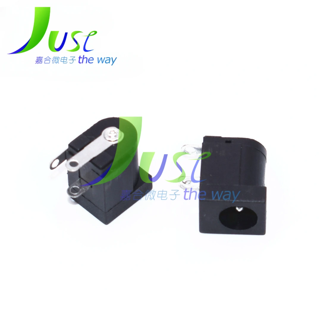 100Pcs DC-005 Black DC Power Jack Socket Connector DC005 5.5*2.1mm 2.1 socket Round the needle