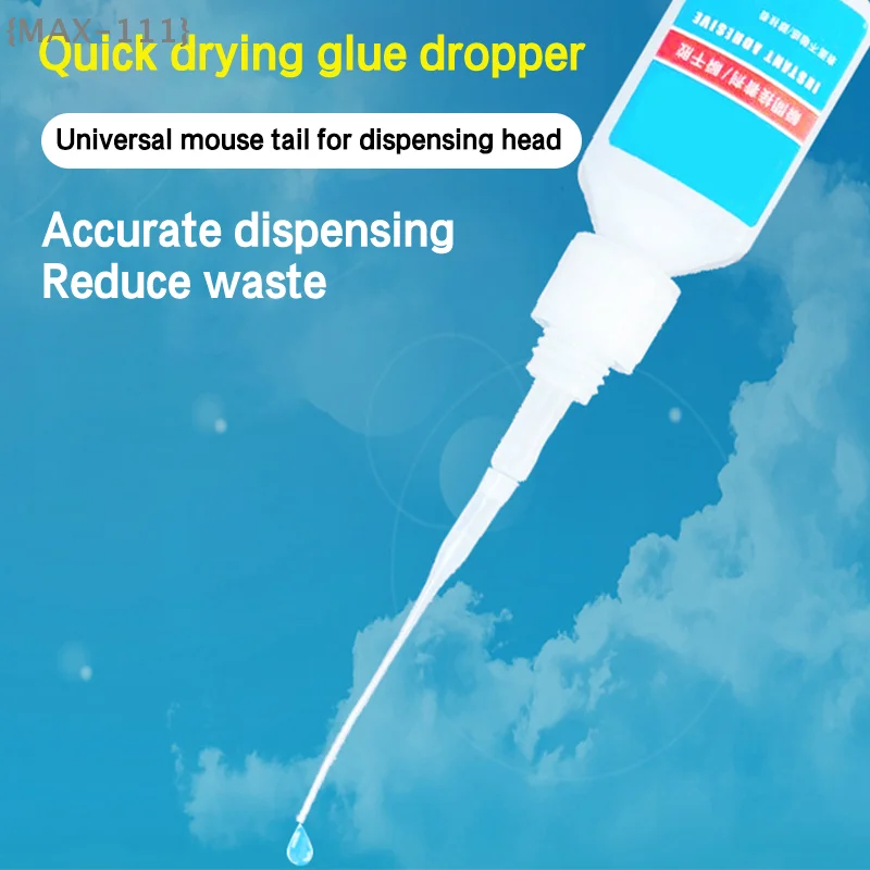 【F2-MAX111】100Pcs 8/12cm Precision Glue Applicators - Universal Dropper Extended Dotting Tube for Crafts Laboratory 502 Glue Dis