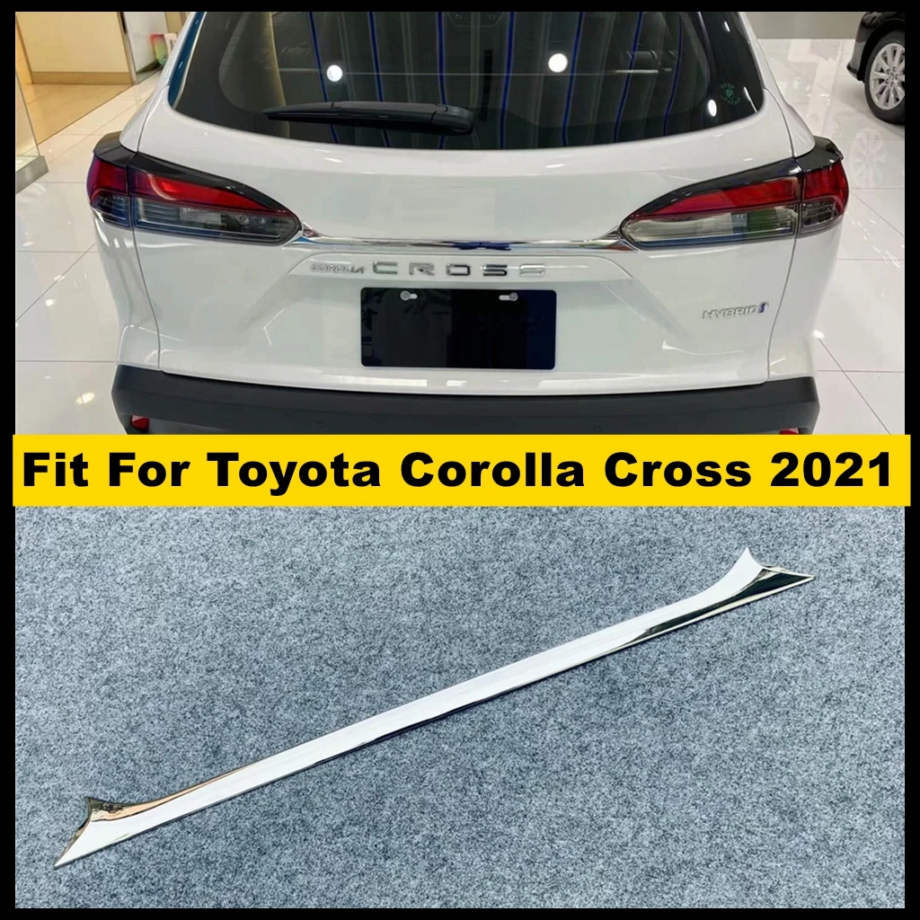 

Upper Rear Trunk Cover Tailgate Trim Door Molding Boot Garnish Bezel Decor Stripes Panel For Toyota Corolla Cross 2021 - 2024