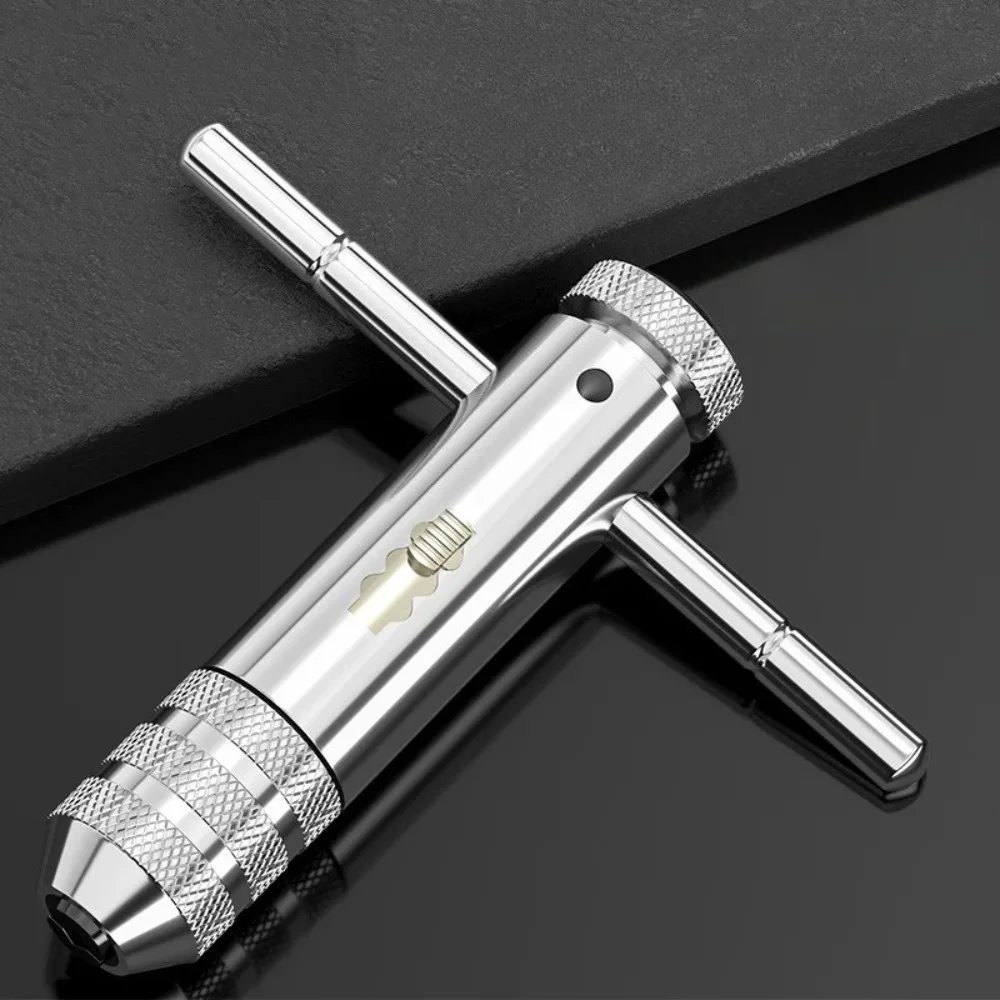 M3-M12 Adjustable Ratchet Tap Wrench Extended Forward Reverse Twister Thread Tapping Tool Tap Die Set T-Handle Hand Tools view 3