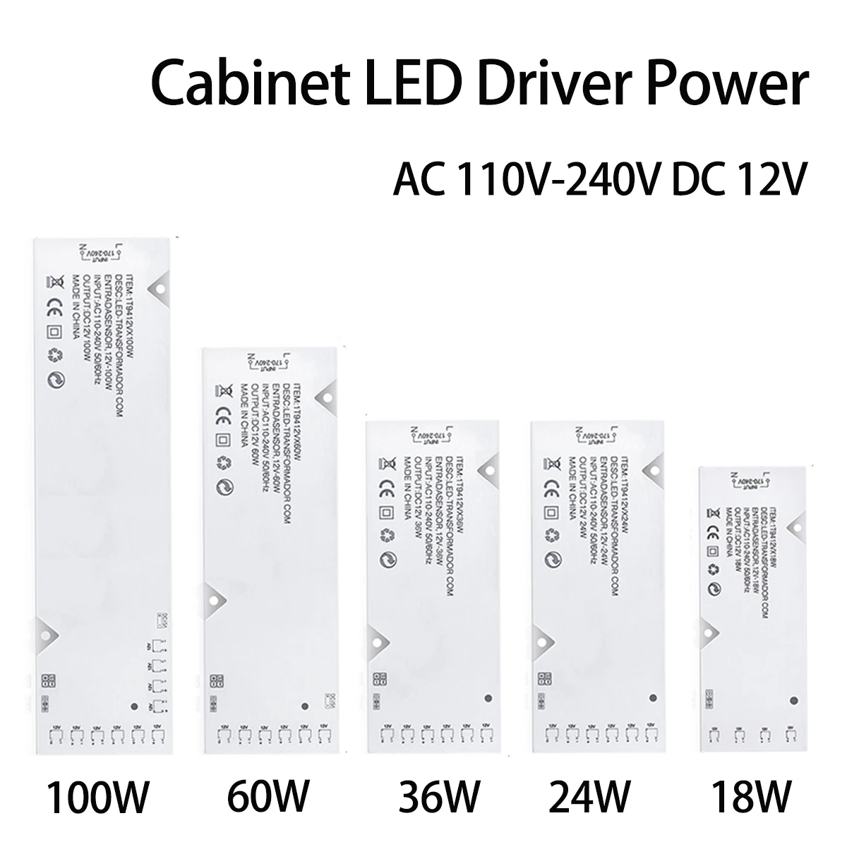 

Адаптер источника питания Switch18W-100W 12V Трансформатор светодиодного освещения с 4/6/10x портом Dupont для светодиодного привода полки для шкафа