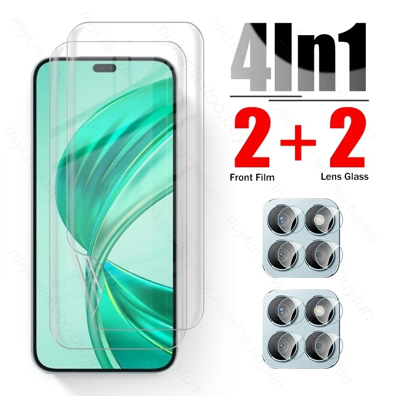 4 In 1 Hydrogel Film Screen Protector For Honor X8b 4G Camera Protective Glass On HonorX8b Honar Honer X 8b X8 b 4G LLY-LX1 6.7