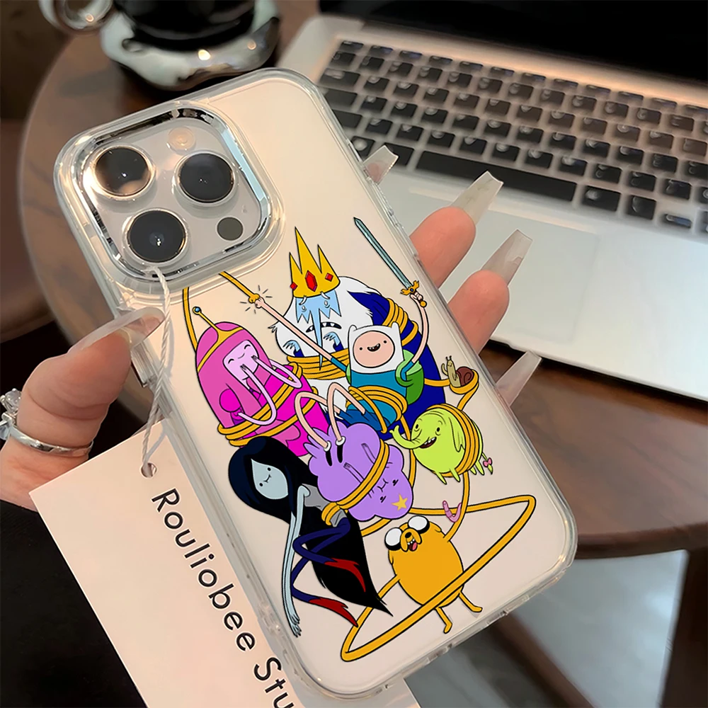 Cartoon A-Adventure Cute T-Time Phone Case For Google Pixel 10 9 8 7 8A 9A XL Pro 4G 5G Transparent Soft Silicone TPU Back Cover view 4