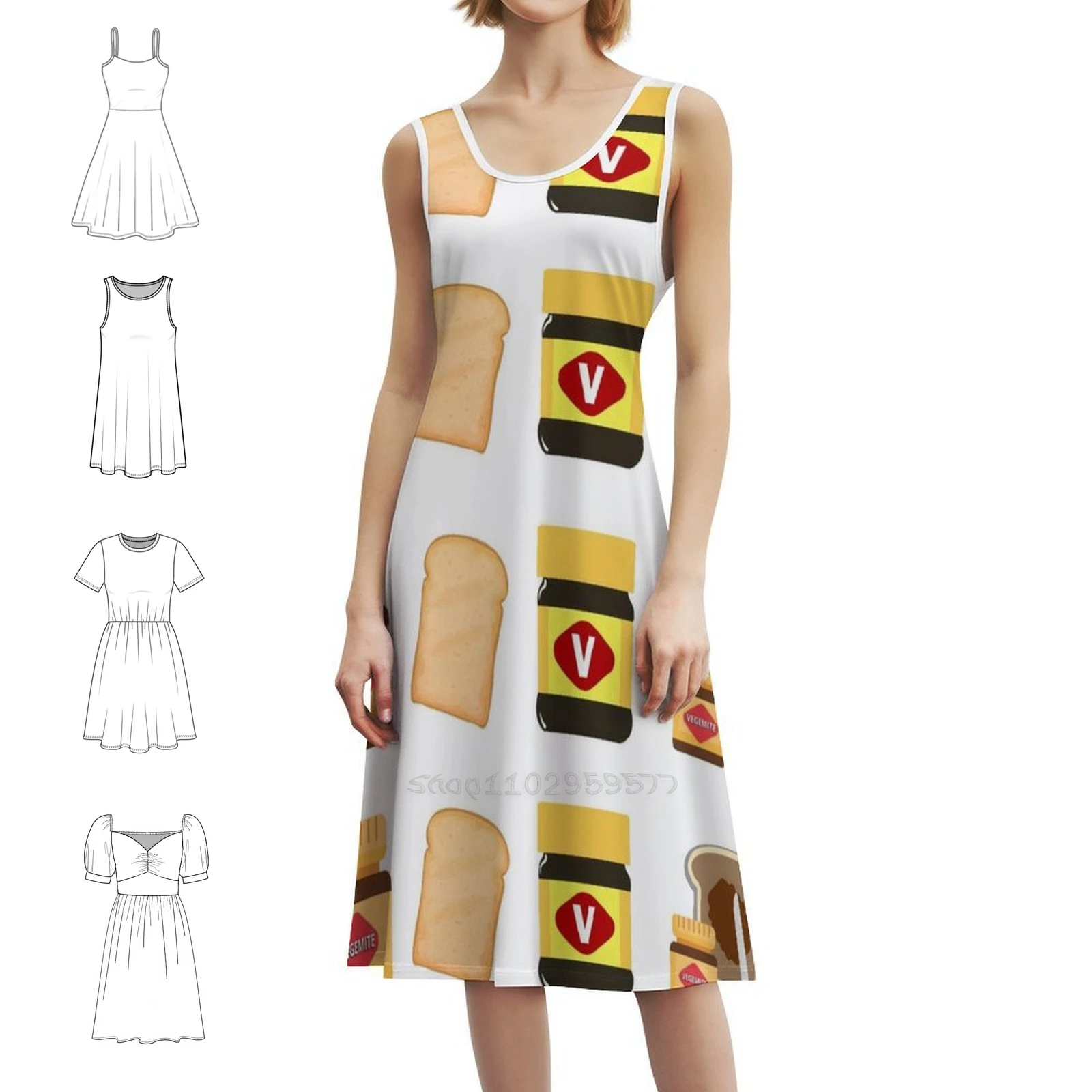 

Женское уличное праздничное платье с растительным узором, модная клубная одежда с принтом для женщин, Vegemite, Австралия, Vegemite, Австралия