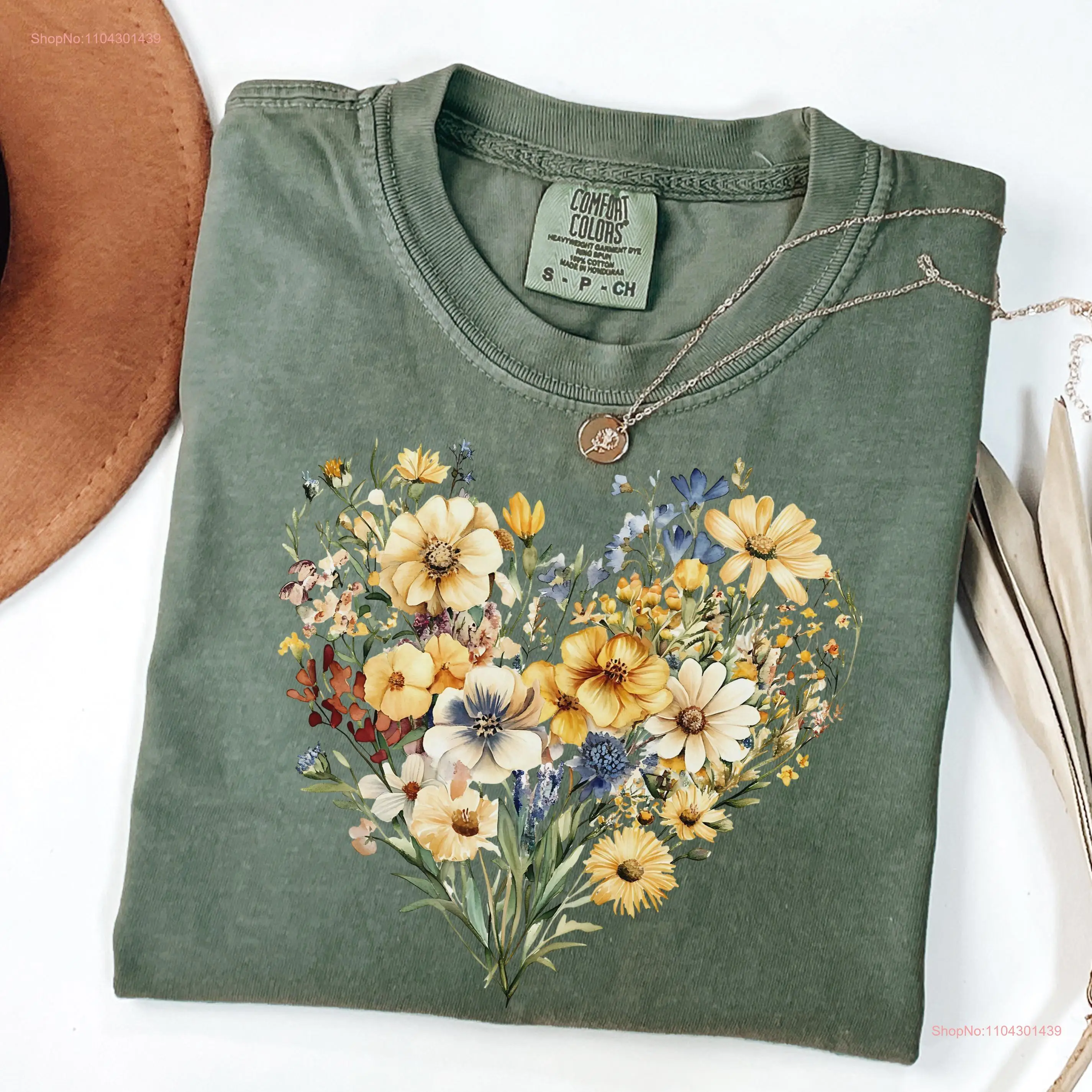 Pressed Flowers T Shirt Boho Cottagecore Pastel Botanical Floral Fairycore Oversized Wildflowers long or short sleeves