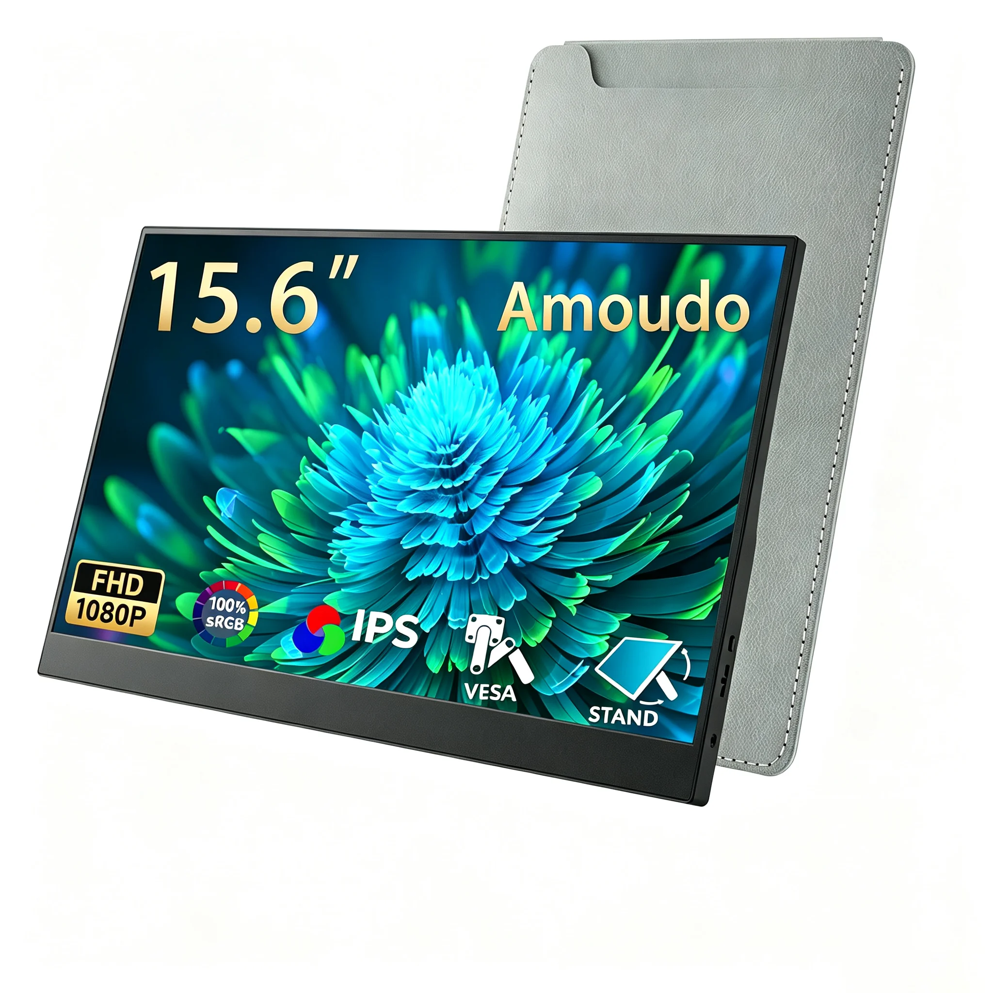 Monitor Portátil Amoudo de 15.6 Pulgadas, 1920x1080P, Panel LCD IPS, Extiende l…