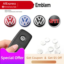 5/10PC Auto Metal Badge Sticker Car Remote Key Logo Decal for Volkswagen R GTI Golf Polo Tiguan Passat Jetta Caddy Beetle Sharan