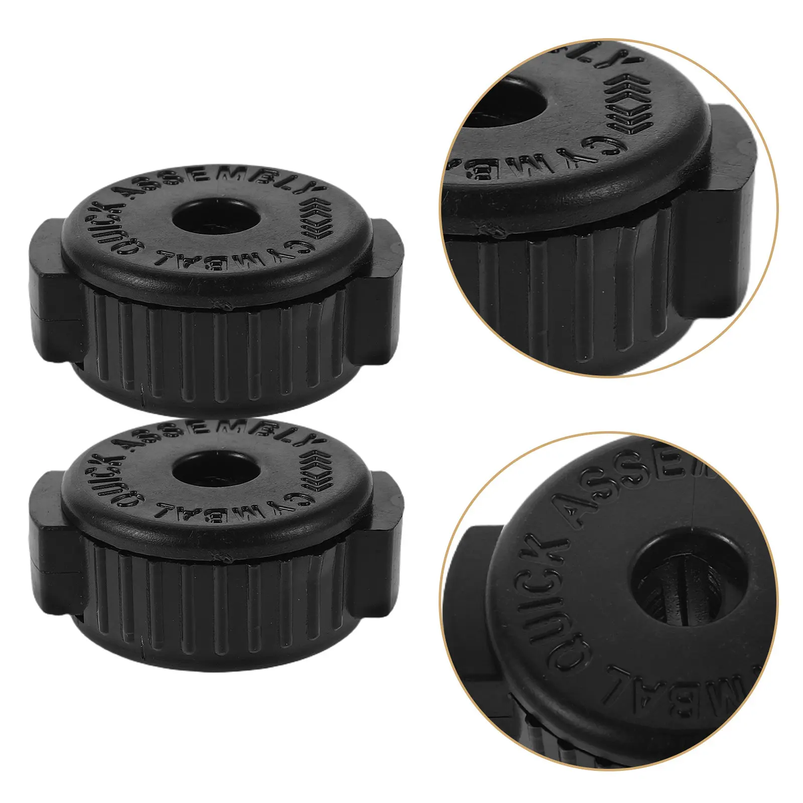 6Pcs Plastic Black Quick Release Cymbal Caps Drum Kit Nut Drum Percussion Stand Fixing Buckle Fast Installation Replacement